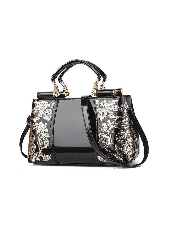 2023 European and United States Popular Patent Leather Bright Women's Bag atmospheric Bag Colour:Gold Sizes:31*43*13cm