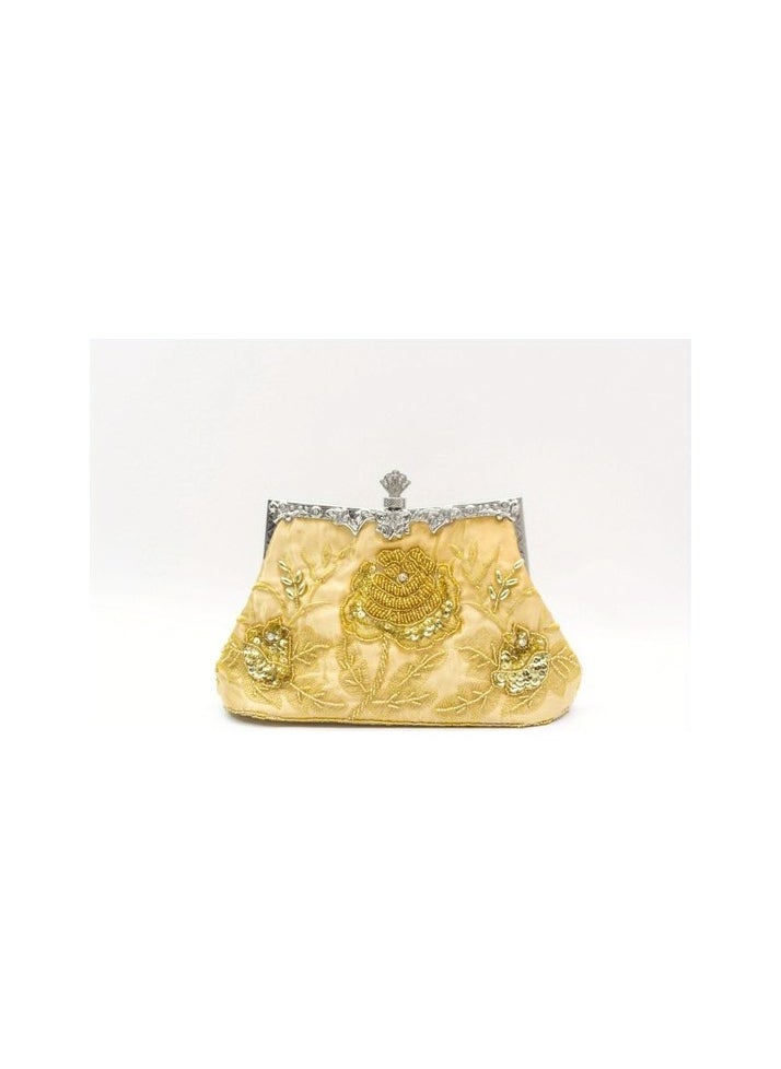 Tcherchı Vintage Bead Bleach Bag, Elegant Colour:Gold Sizes:1