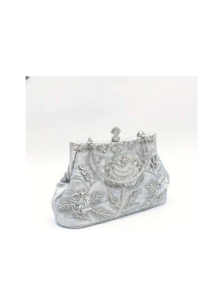 Tcherchı Vintage Bead Bleach Bag, Elegant Colour:Silvery Sizes:1