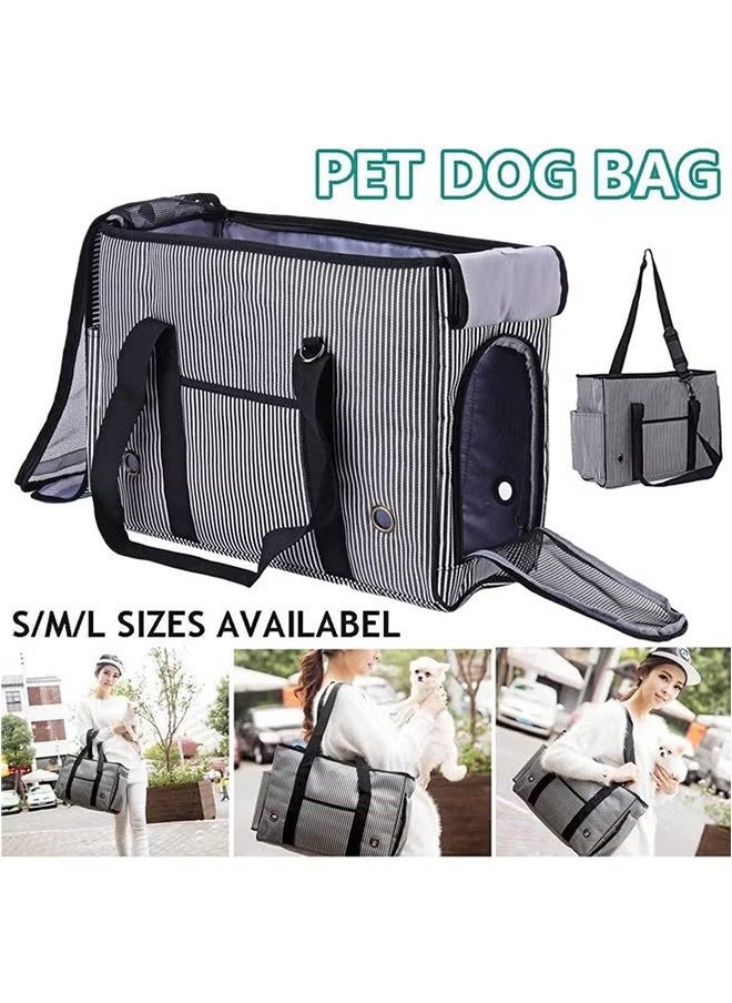 Outing Carrying Bag Portable Pet Travel Bag, Black/White