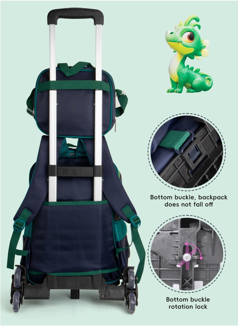 Children School Bag Student Backpack with Reflective Strip Design & Padded Adjustable Shoulder Strap Large volume Waterproof Bookbag and for 3-10 Year Boys Girls Elementary Kindergarten(Little Dinosaur)