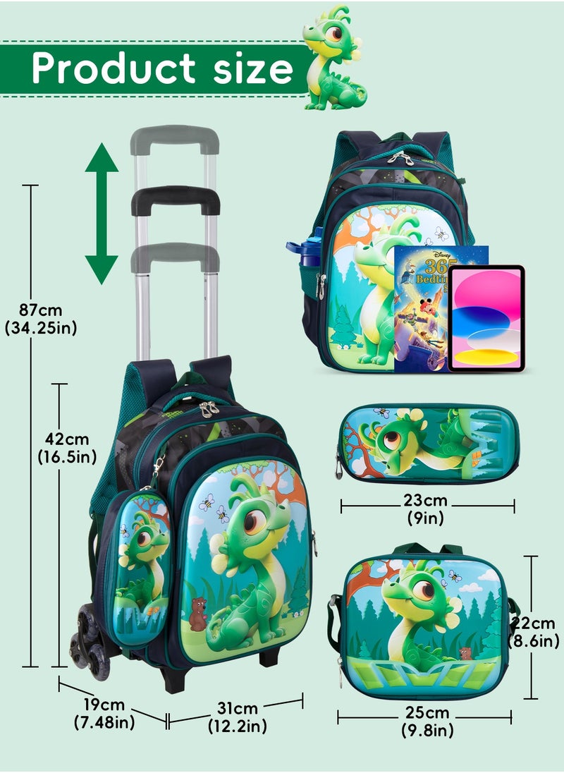 Children School Bag Student Backpack with Reflective Strip Design & Padded Adjustable Shoulder Strap Large volume Waterproof Bookbag and for 3-10 Year Boys Girls Elementary Kindergarten(Little Dinosaur)