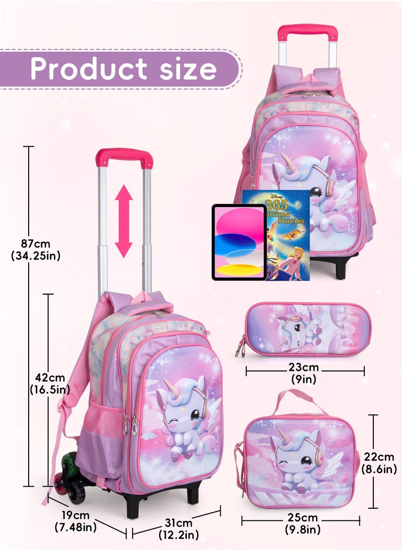 Children School Bag Student Backpack with Reflective Strip Design & Padded Adjustable Shoulder Strap Large volume Waterproof Bookbag and for 3-10 Year Boys Girls Elementary Kindergarten(Unicorn)