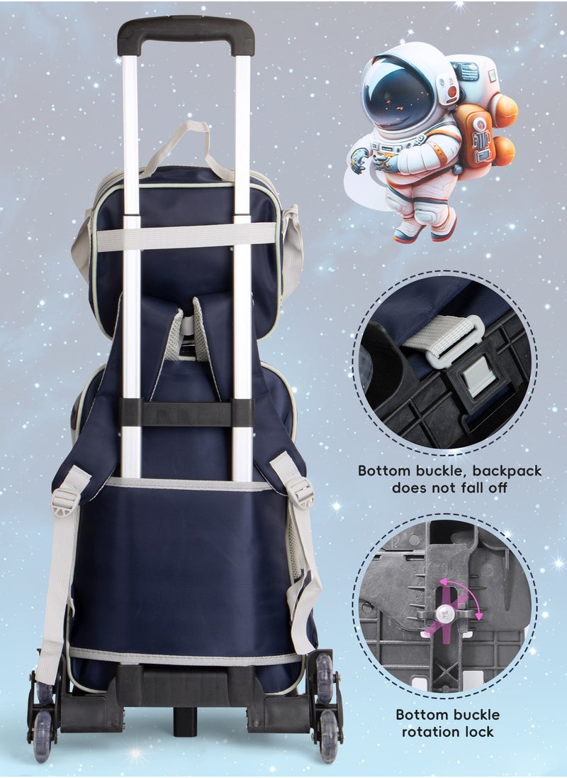 Children School Bag Student Backpack with Reflective Strip Design & Padded Adjustable Shoulder Strap Large volume Waterproof Bookbag and for 3-10 Year Boys Girls Elementary Kindergarten(Astronaut)