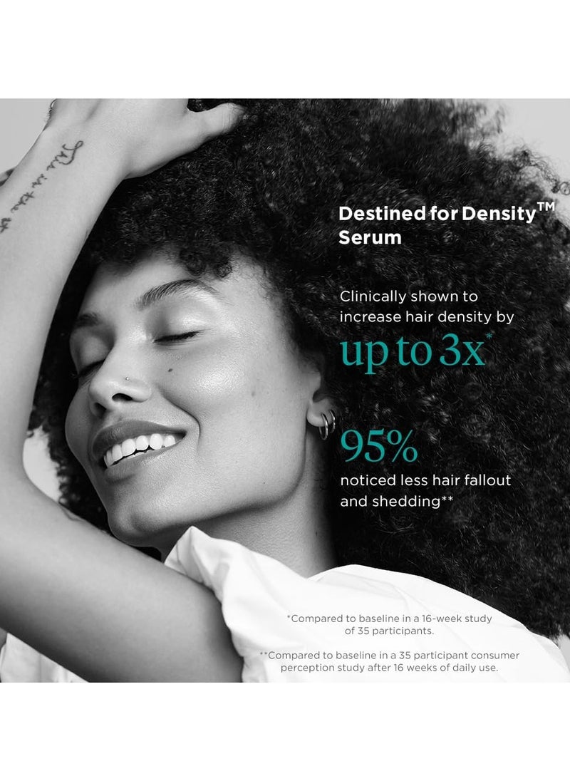 Destined For Density MegaStrength plus Caffeine plus Biotin Peptide Density Serum Increases Hair Thickness and Density Fast Absorbing and Non Greasy Vegan Phalate and Paraben Free 45ml