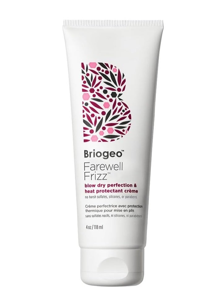 Briogeo Farewell Frizz Blow Dry Cream Heat Protectant for Hair Anti Frizz Hair Product 118ml