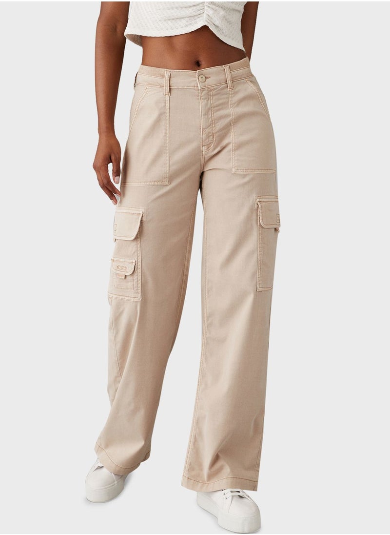 High Waist Cargo Pants