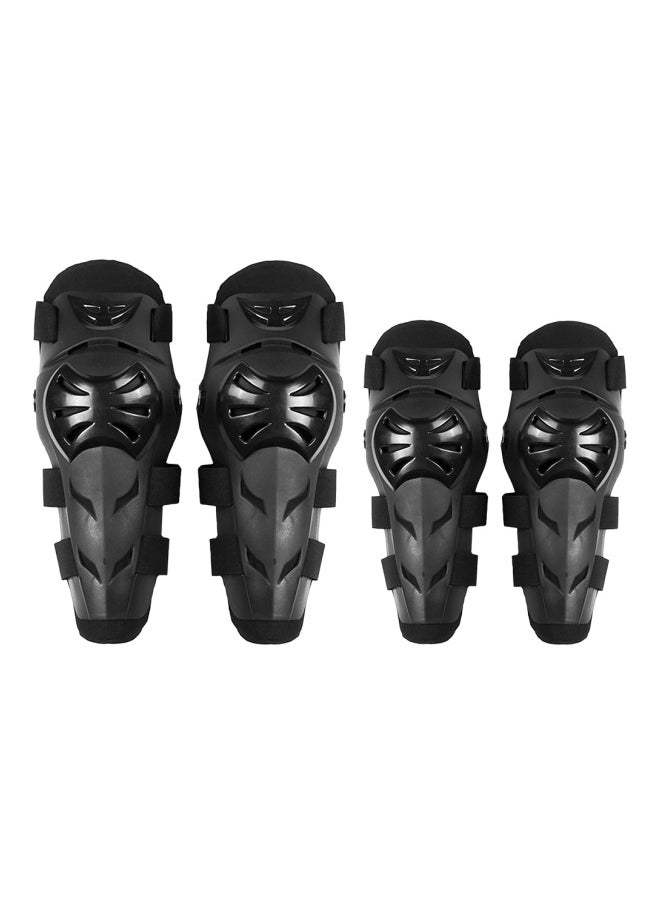 4-Piece Adjustable Motorcycle Knee And Elbow Guard Set