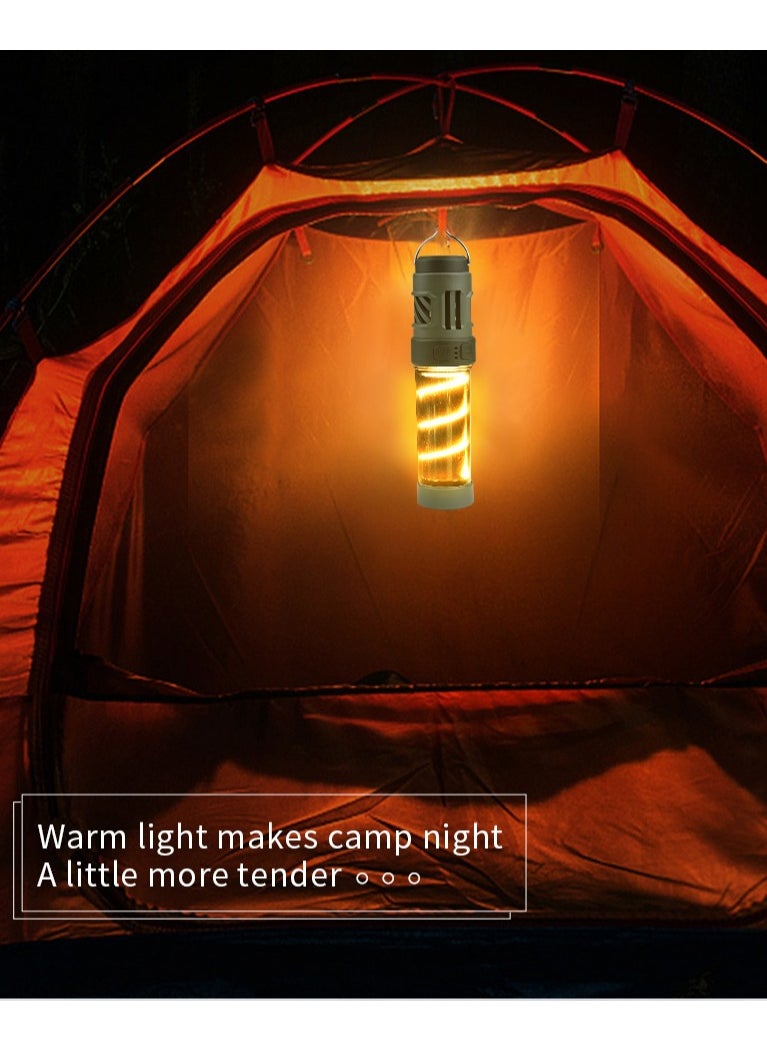 Ultimate LED Mosquito-Repelling Camping Lantern - 5 Lighting Modes, Outdoor Portable Flashlight, IPX4 Waterproof, ABS Construction, 3000mAh Battery, Triple-Legged Stand, Dual Heated Mosquito Pads, 200-300 Lumens, 8Hrs Strong Main Light, 12Hrs/30Hrs Side Light, 3 Blue LED Battery Indicators