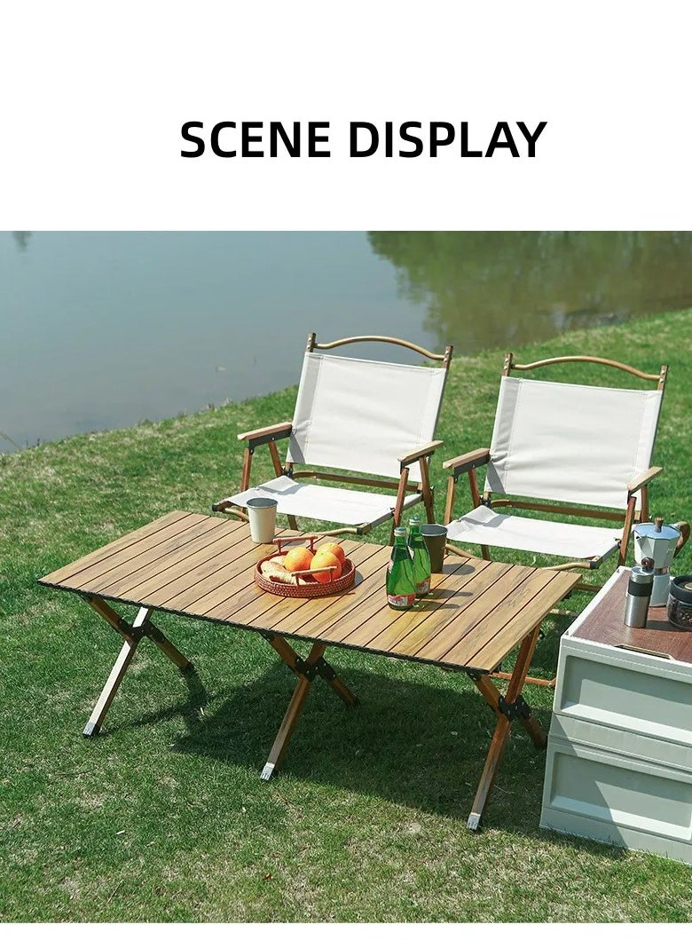 Folding Camping Table for Tourism, Outdoor Folding Table with Metal Camping Picnic Table, Convenient to Carry