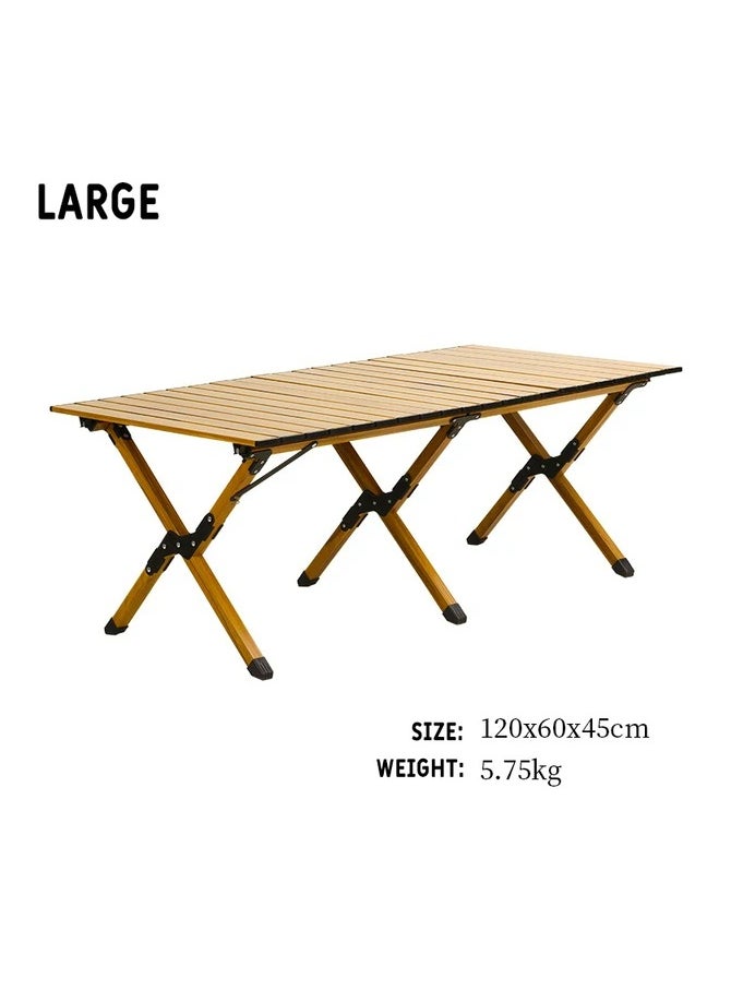 Folding Camping Table for Tourism, Outdoor Folding Table with Metal Camping Picnic Table, Convenient to Carry