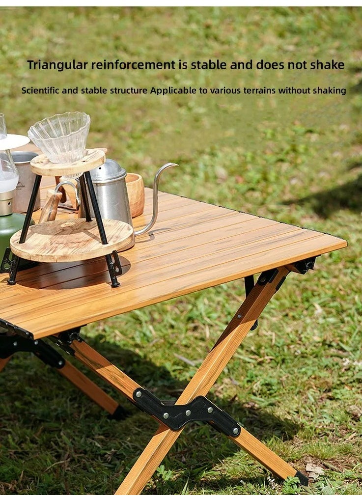 Folding Camping Table for Tourism, Outdoor Folding Table with Metal Camping Picnic Table, Convenient to Carry