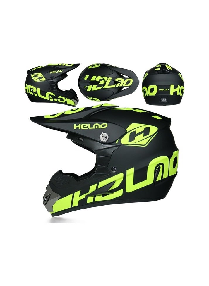 Motorcycle helmet-7-l Colour:Black - neon green Body:L