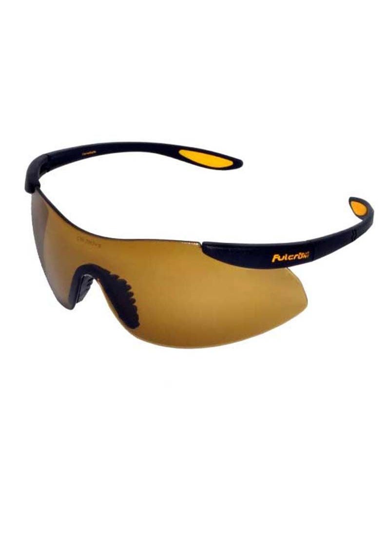 Safety Glasses Fulcrum Sport Black/Yellow Frame, Bronze Lens - CanaSafe-20162