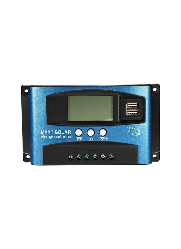 100A MPPT Solar Charging Regulator Double USB LCD display 12V 24V Automatic Sunfater Panel Panel Colour:Silver