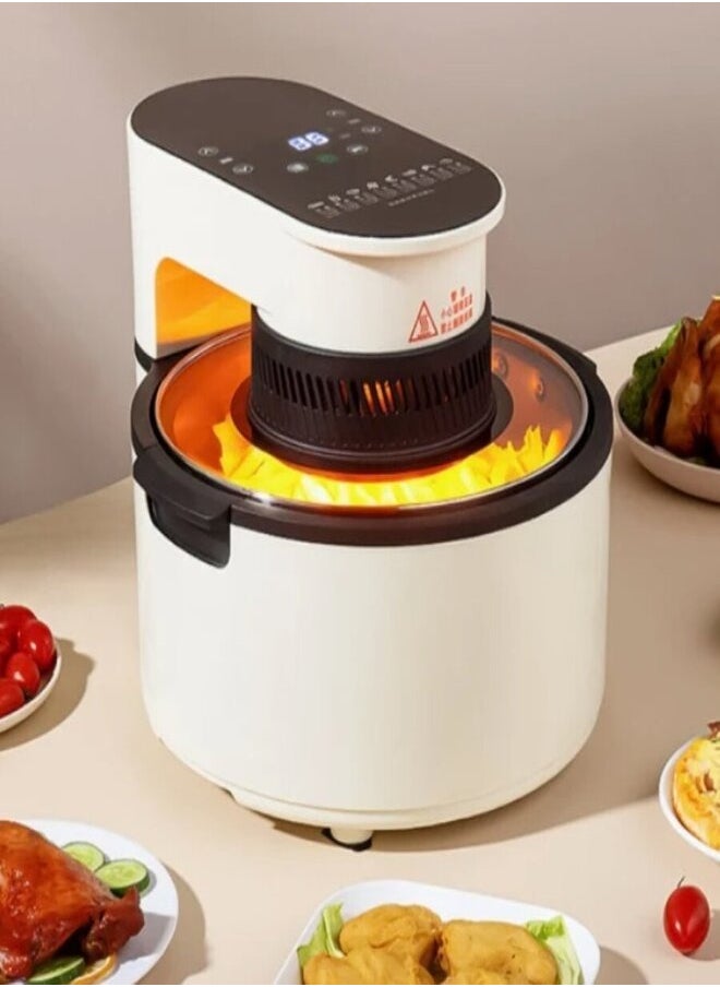 6.5L Air Fryer, Oil less Cooking Air Fryer Electric Oven with Large Capacity Non-Stick Basket Visible Cooking Lid, Touch Control, Different Customizable Cooking Fryer