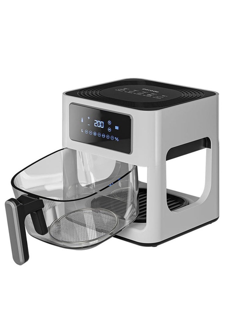 Porodo LifeStyle 5L Glass Pot Air Fryer - White