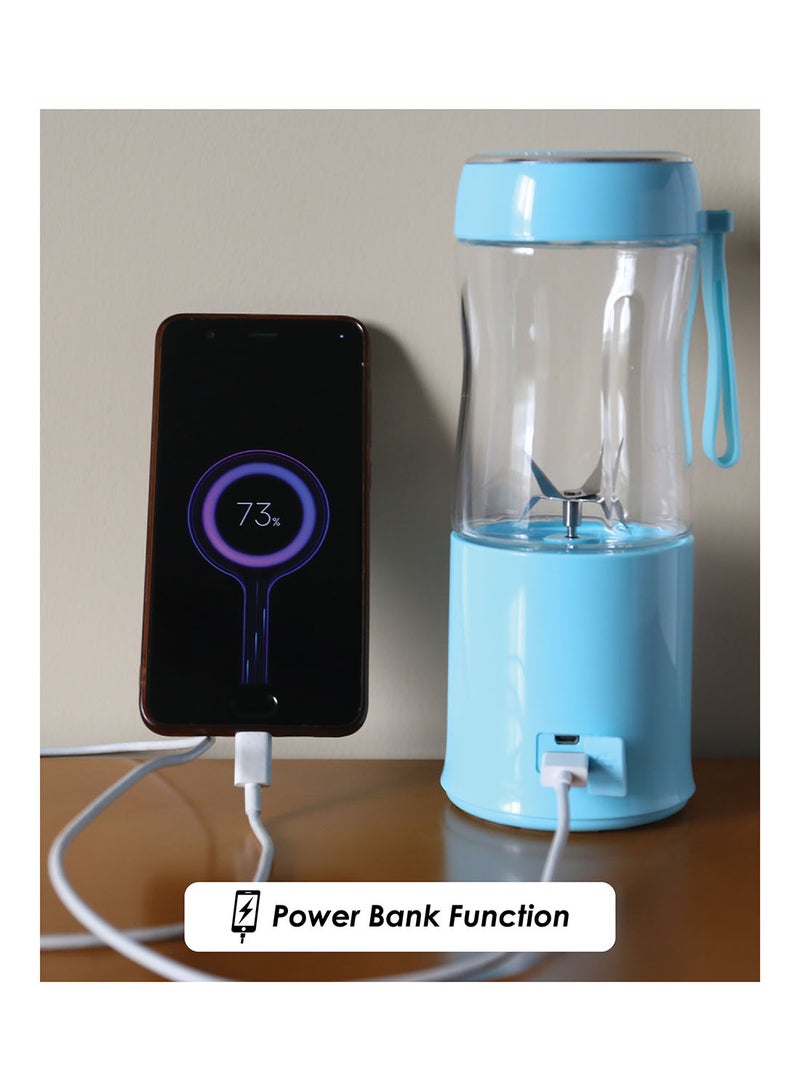 2-in-1 Rechargeable Blender 2000 mAh Lithium Battery Power Bank Function, Dual Switch, USB Charging, Carry and Hanging Strap SF6810BR