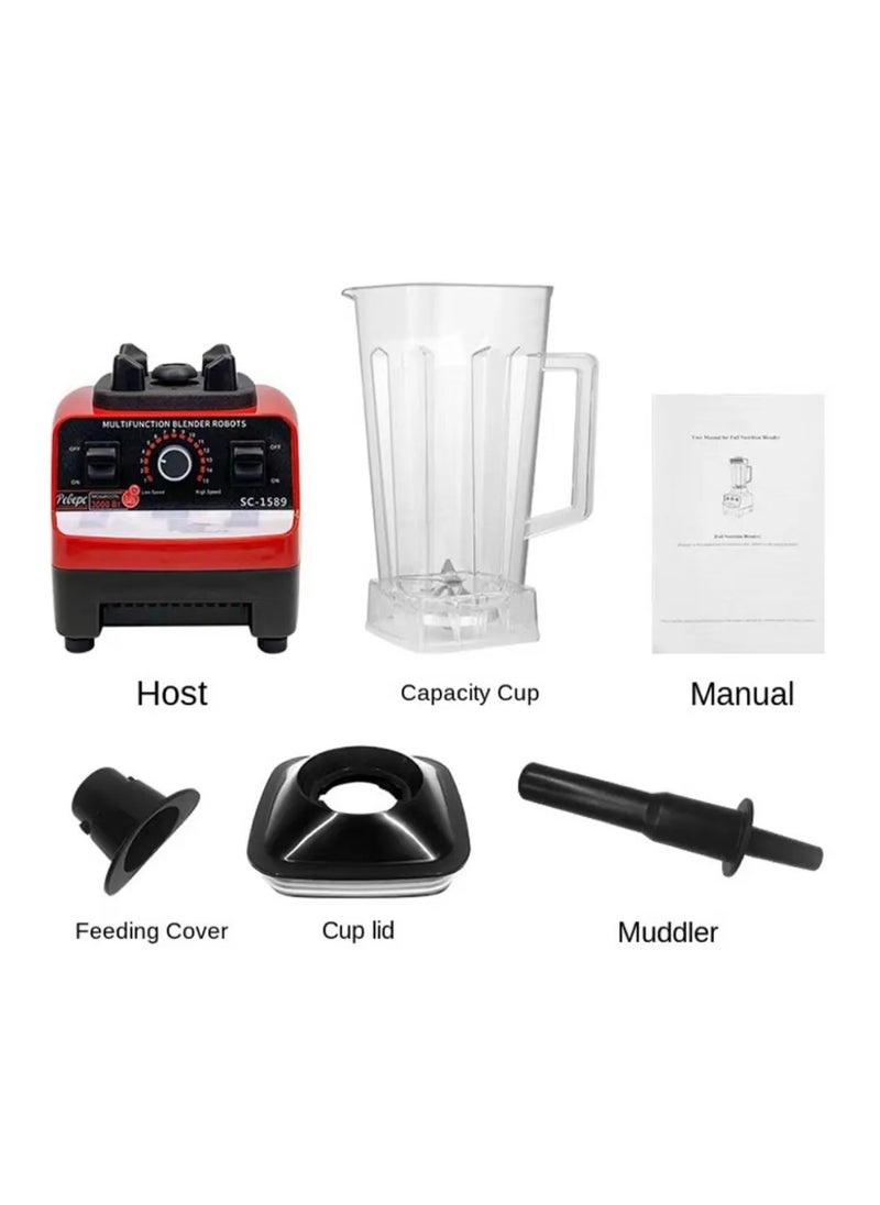 Heavy Duty Commercial Grade Electric Mixer Blender with 15 Timer Speed 4500W 2.5 Liter