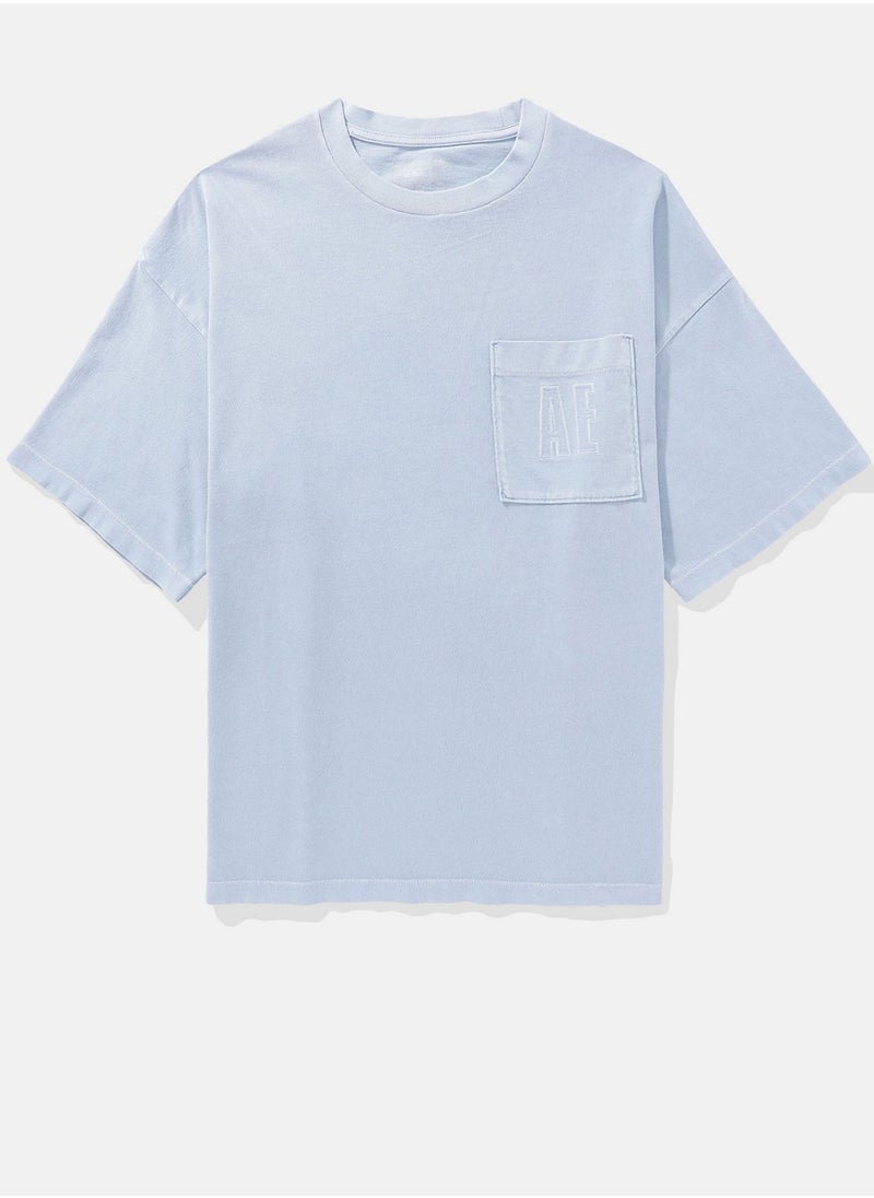 Oversized Pocket Crew Neck T-Shirt