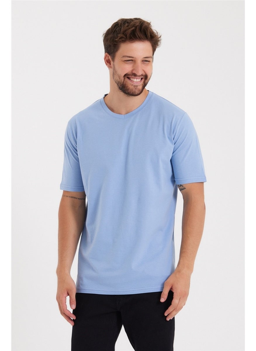 Cool Style Men's V Neck Slim Fit T-SHIRT-VYKTSR30S