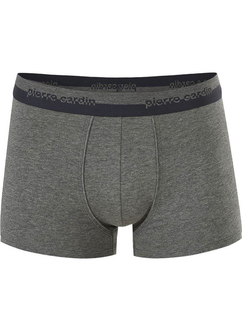 Navy Blue Gray Cotton Elastane 3-Piece Boxer Men's Boxer