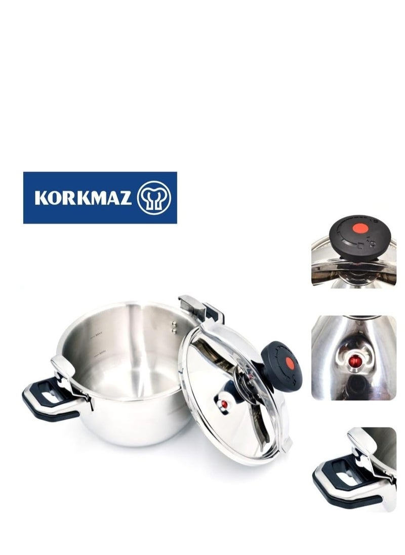 Korkmaz Pressa Stainless Steel Pressure Cooker 16L