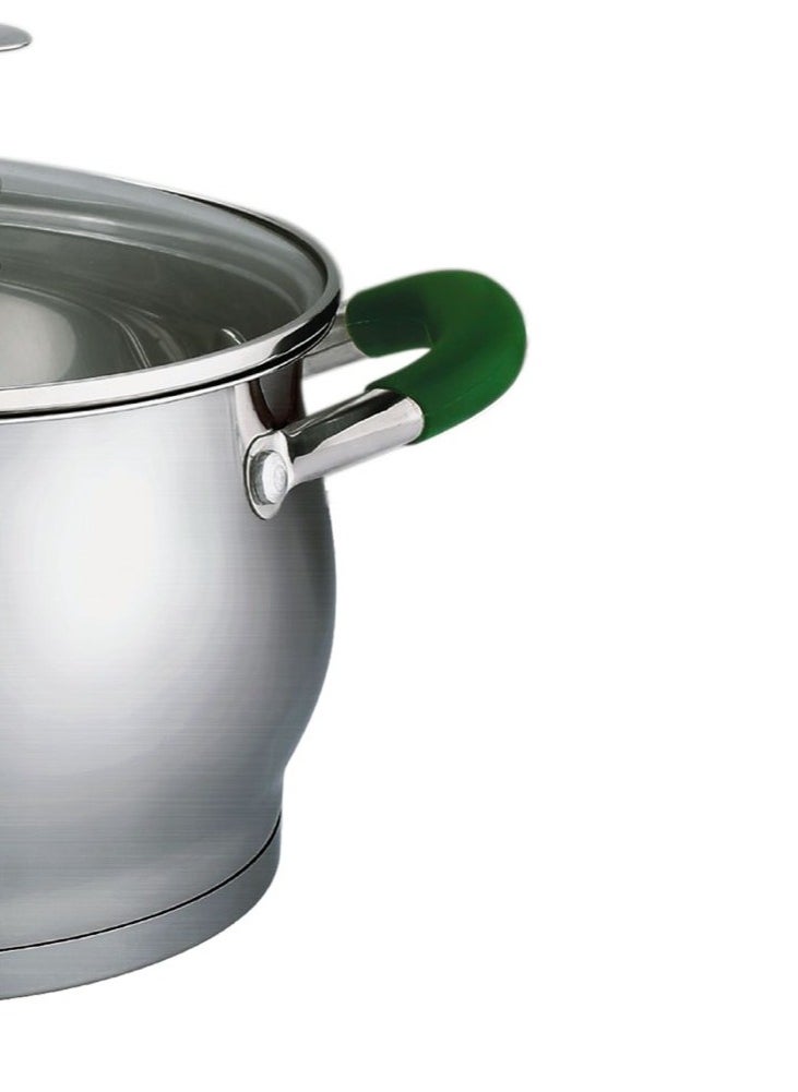 Homeway Stainless Steel Casserole with Lid - 26cm Durable Cookware for Efficient Cooking