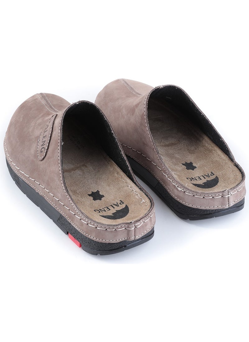 Paleng Winter Leather Men's Slippers