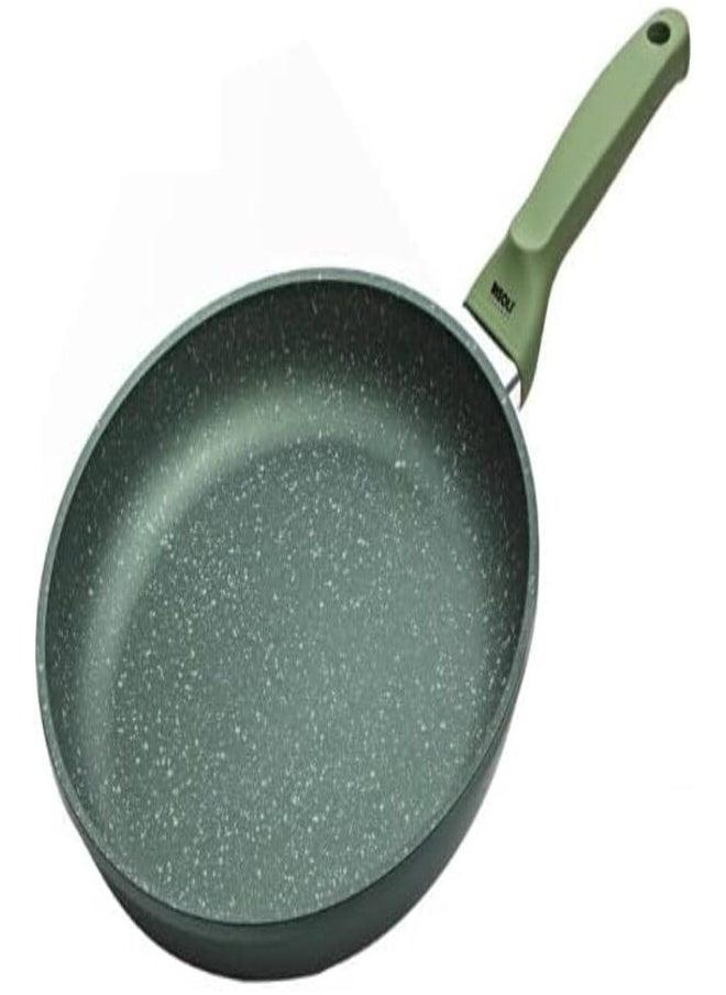 Risoli 20cm Dr. Green Fry Pan – Italian-Made Non-Stick Frying Pan with Triple Layer Greenstone Coating, Scratch-Resistant, PFOA and Nickel Free