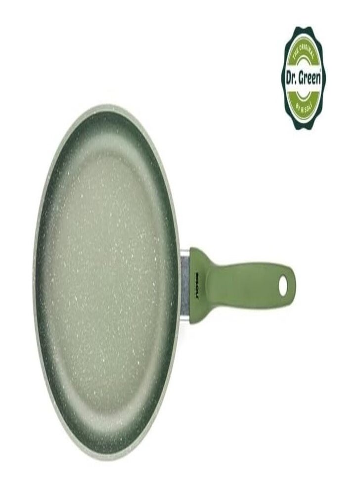 Risoli 32cm Dr. Green Fry Pan – Italian-Made Non-Stick Frying Pan with Triple Layer Greenstone® Coating, Scratch-Resistant, PFOA and Nickel Free