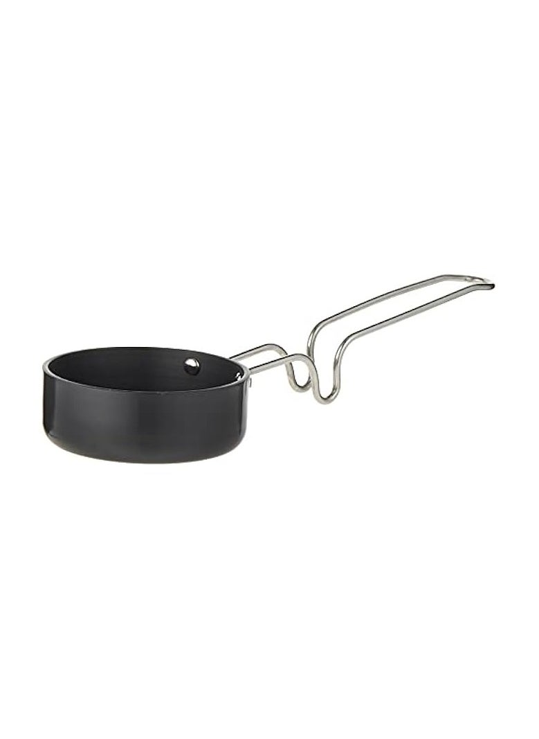 10 cm Hard Anodized Nonstick Tadka Pan, 12 cm, Dark Grey , Tempering Pan ,Vaghar Pan , Flame Safe , Gas Stove Safe , Stainless Steel Wired Handle