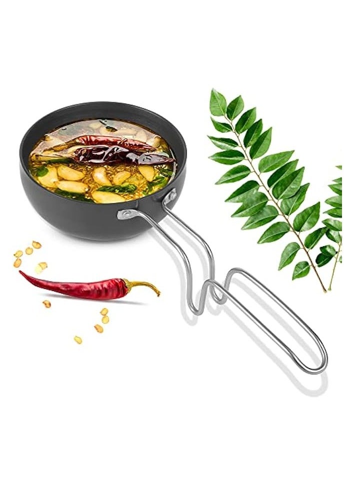 Scratch Resistant Coating - Mini Tadka Pan for Eggs, Spices, Melting Butter - and More Tadka Pan,Large Tadka Pan for saag, dal, kadhi, dhokla Dia