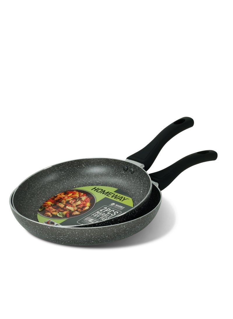 HOMEWAY MARBLE FRY PAN 2PCS SET(24CM & 26CM)