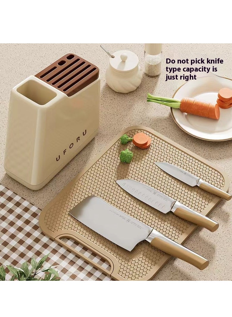 Knife rack, kitchen, home use, stylish, self-draining, multifunctional, integrated, spoon and chopsticks, knife holder, storage rack