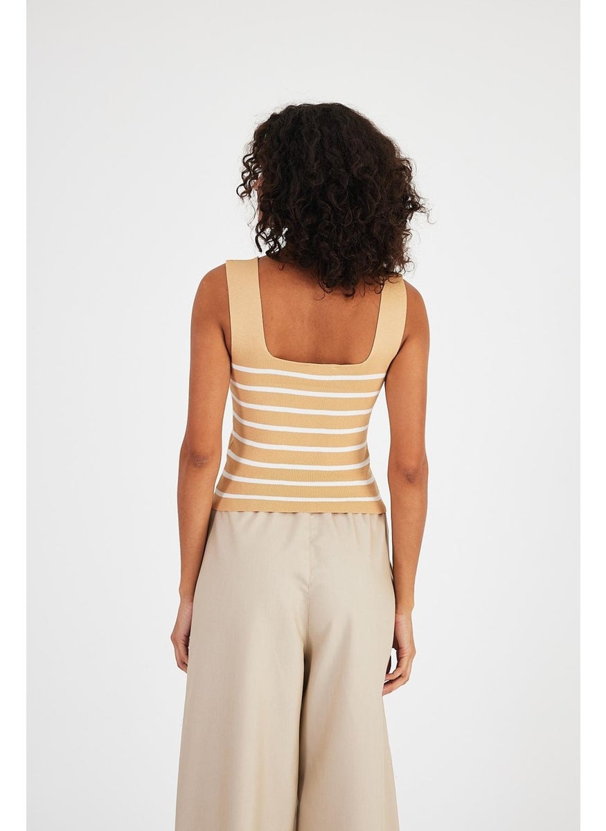 Alexandergardı Square Neck Striped Crop ATHLET (A92341-S)