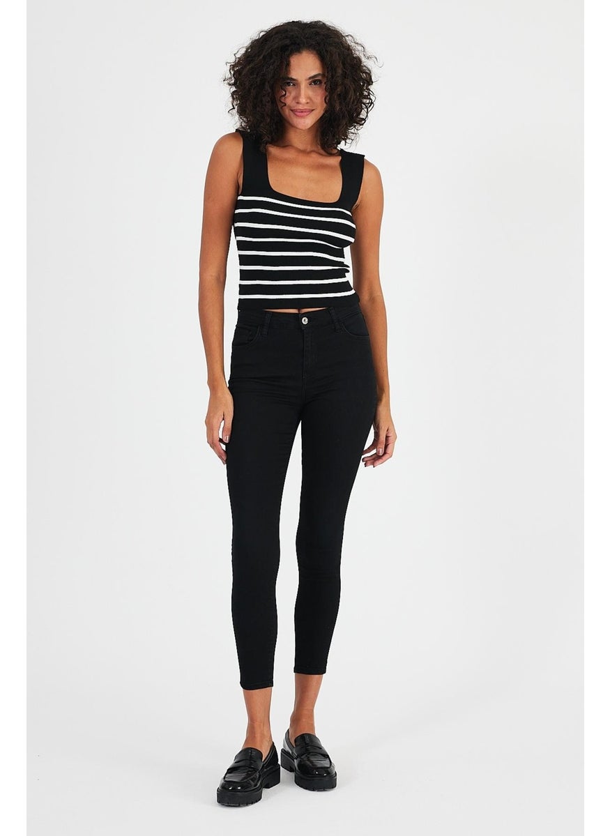 Alexandergardı Square Neck Striped Crop ATHLET (A92341-S)