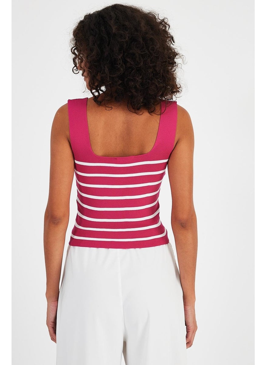 Alexandergardı Square Neck Striped Crop ATHLET (A92341-S)