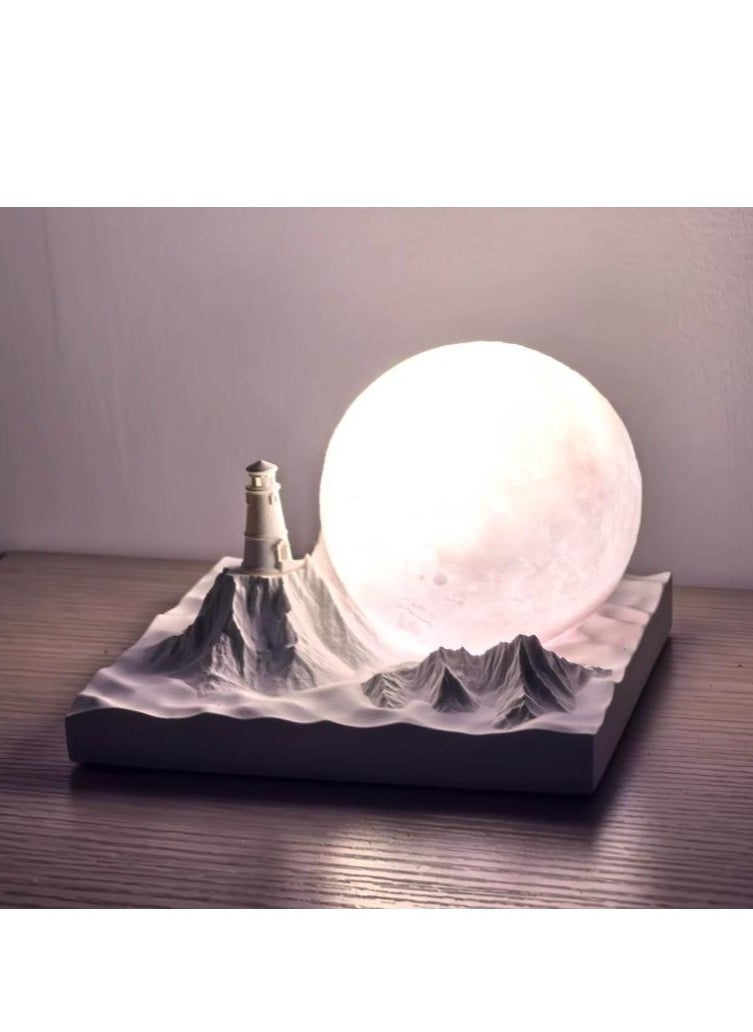 Moonlight Lighthouse Fragrance Stone Atmosphere Light Moon Desk Lamp Aromatherapy Night Light Best Friend Wedding Birthday Gift