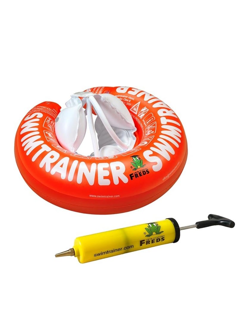 Freds Swim Academy Red Swim Tube & Yellow Hand Pump Set of 02