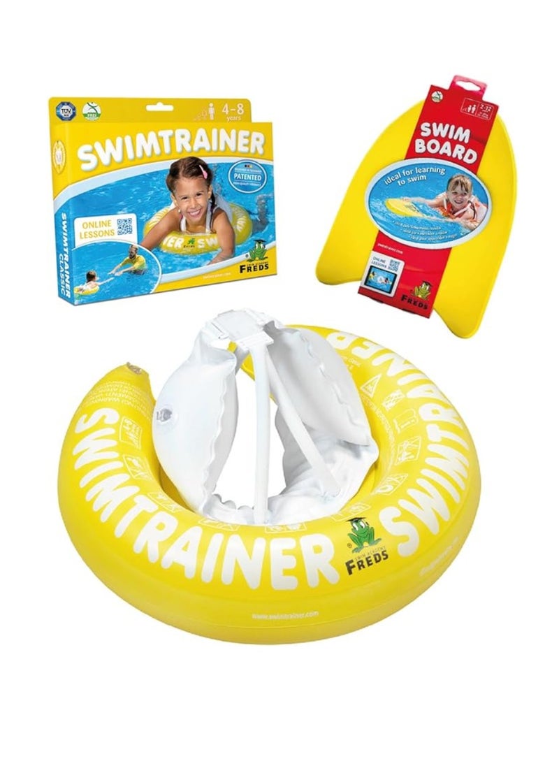 Freds Swim Academy Yellow Swim Tube & Yellow Swimboard Set of 02