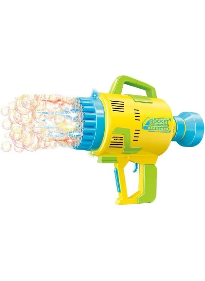 48-Hole Bubble Blower Gun with Colorful LED Lights | Rocket Launcher Bubble Maker, Foam Blaster for Kids, Fun Outdoor Toy, Party Favors & Gifts for Toddlers