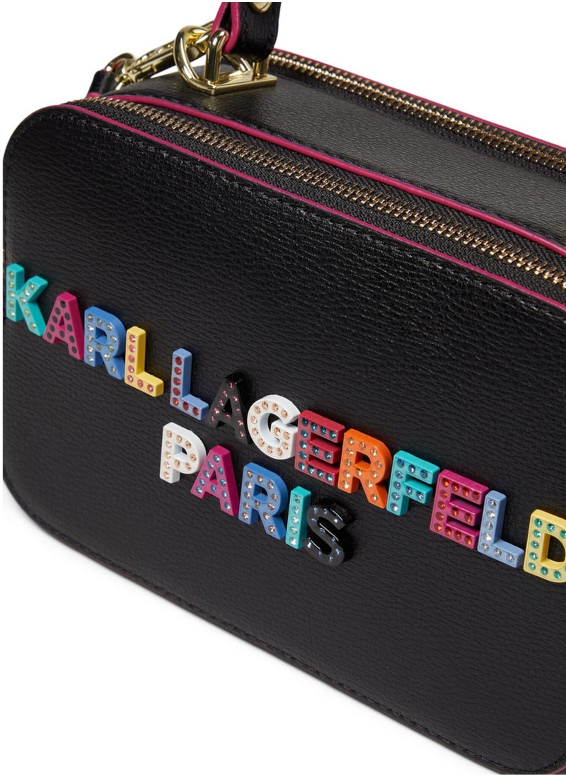 KARL LAGERFELD PARIS Simone Lunchbox Double Zip Crossbody