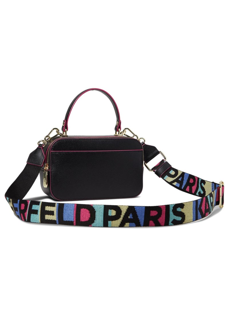 KARL LAGERFELD PARIS Simone Lunchbox Double Zip Crossbody