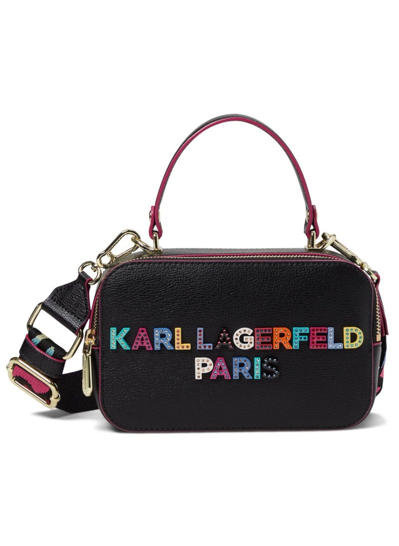 KARL LAGERFELD PARIS Simone Lunchbox Double Zip Crossbody