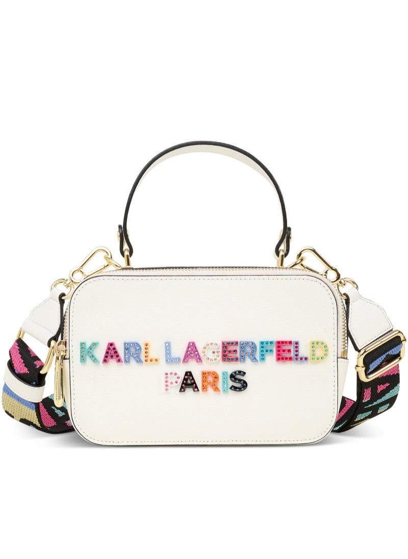 KARL LAGERFELD PARIS Simone Lunchbox Double Zip Crossbody