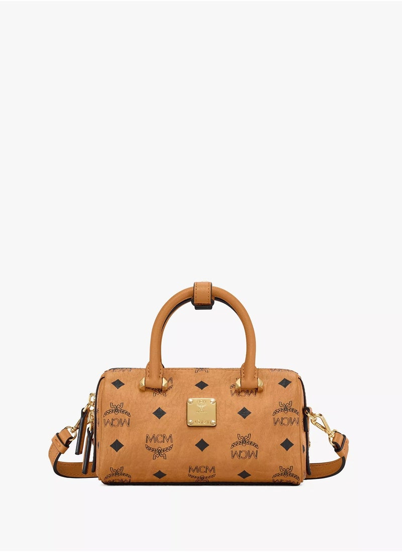 MCM Aren Boston Bag in Visetos Original