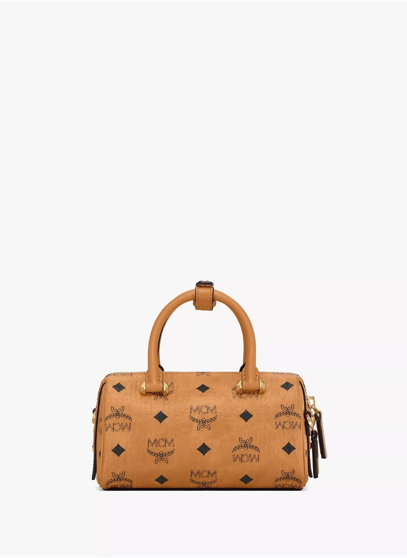 MCM Aren Boston Bag in Visetos Original