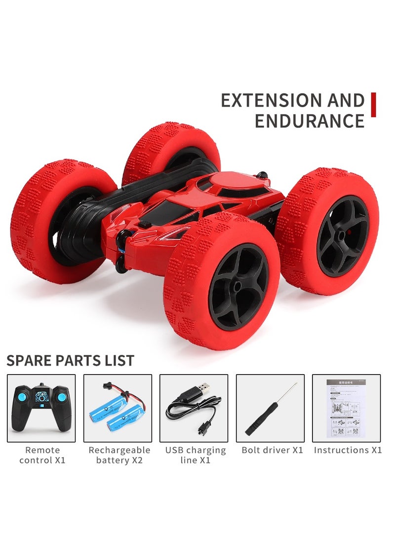 SWIFT remote-controlled car | 3-12 year old boy/girl toy car | boy/girl birthday gift toy | remote-controlled car stunt car toy | 360 ° rotating remote-controlled car with headlights in red