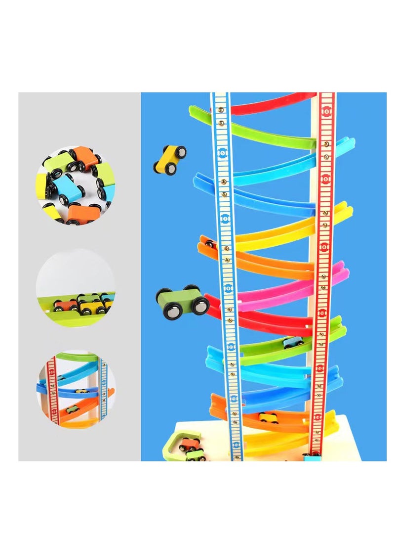 Factory Price Wooden Ladder Gliding Car Track Set